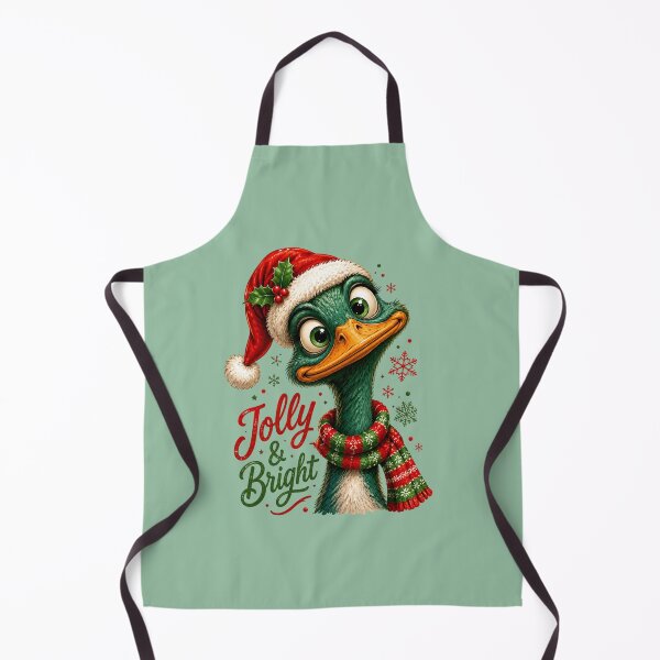 Item preview, Jolly And Bright Christmas Ostrich - Cute Holiday Bird Art designed and sold by FrescoDesign.