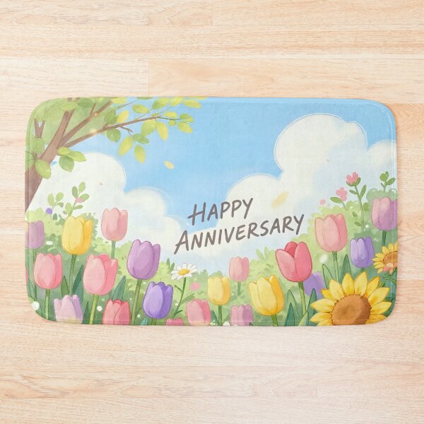 Item preview, Happy Anniversary – Romantic Spring Garden Love designed and sold by Nomad-Maynard.