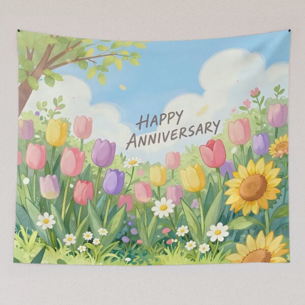 Item preview, Happy Anniversary – Romantic Spring Garden Love designed and sold by Nomad-Maynard.
