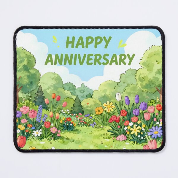 Item preview, Happy Anniversary – Romantic Spring Garden Love designed and sold by Nomad-Maynard.