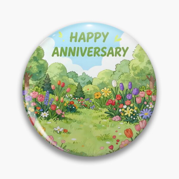 Item preview, Happy Anniversary – Romantic Spring Garden Love designed and sold by Nomad-Maynard.