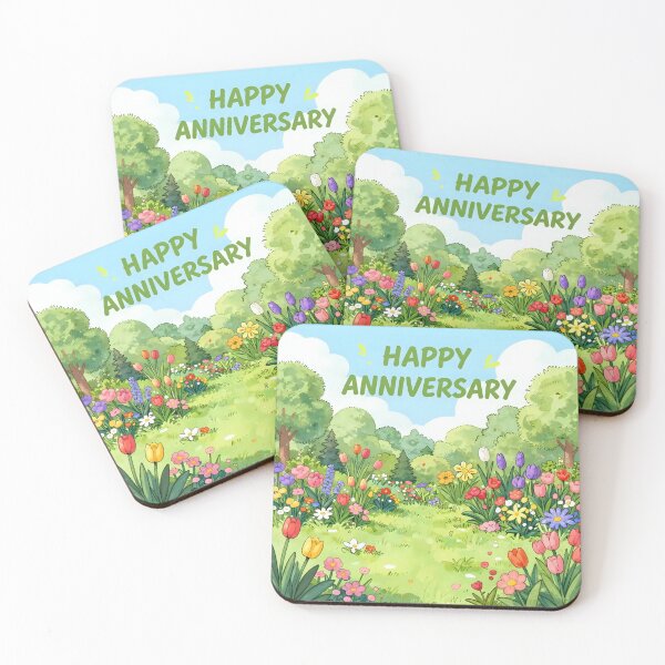 Item preview, Happy Anniversary – Romantic Spring Garden Love designed and sold by Nomad-Maynard.