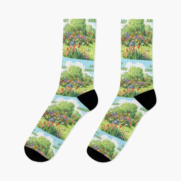 Item preview, Happy Anniversary – Romantic Spring Garden Love designed and sold by Nomad-Maynard.