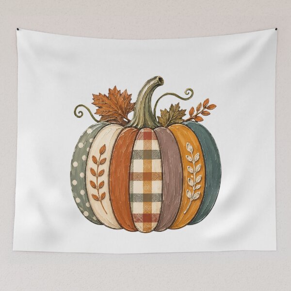 Item preview, Watercolor Autumn Pumpkin Fall Harvest Cozy Farmhouse Vintage Design designed and sold by CatiaStudioArt.