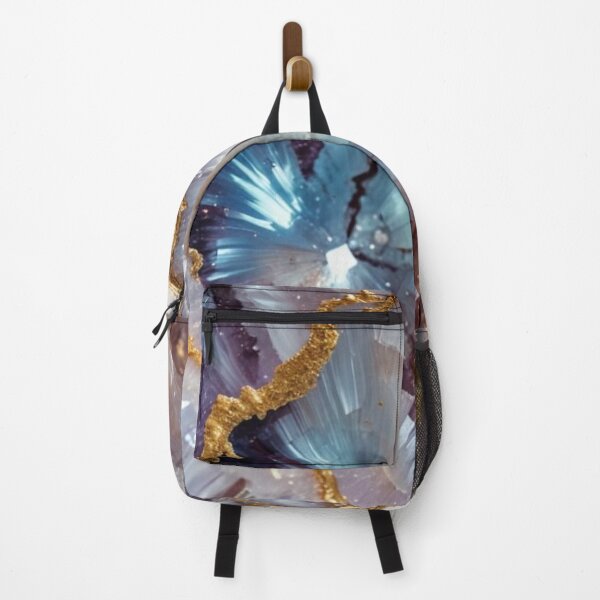 Item preview, Pink & Blue Amethyst Geode with Gold Veins — Luxury Crystal Agate Texture designed and sold by LYAN-STORE.