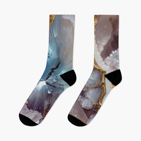 Item preview, Pink & Blue Amethyst Geode with Gold Veins — Luxury Crystal Agate Texture designed and sold by LYAN-STORE.
