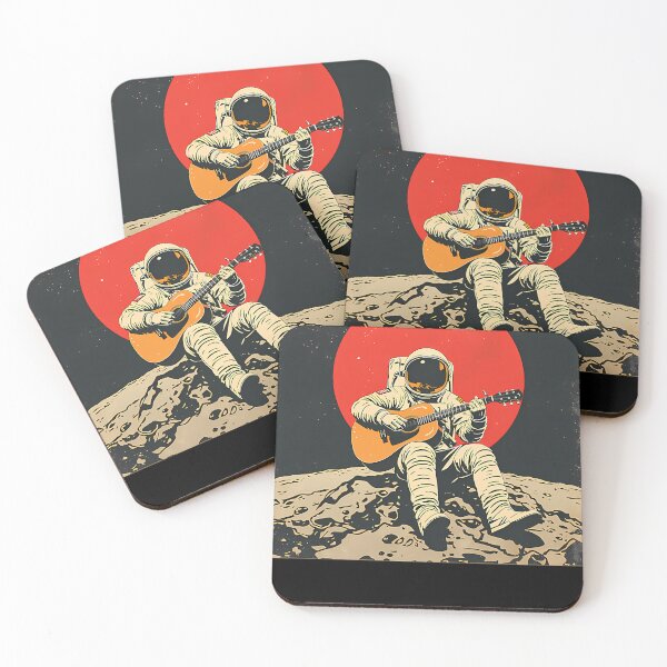 Item preview, astronaut moon guitar designed and sold by PrismePalette.