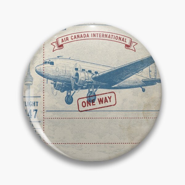 Item preview, Toronto Vintage DC‑3 Mid‑Century Travel Stamp designed and sold by stickercuffs.