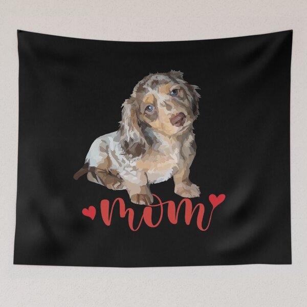 Item preview, Cute Marble Dachshund Mom Puppy designed and sold by Just-Arts-4U.