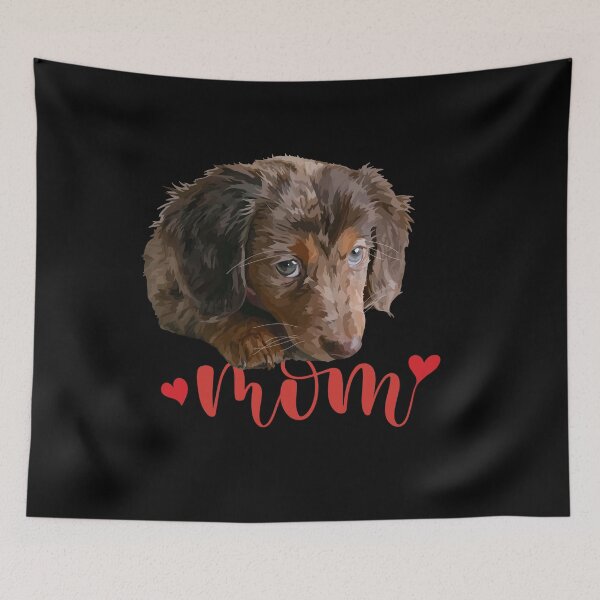Item preview, Cachorro de mamá teckel marrón designed and sold by Just-Arts-4U.