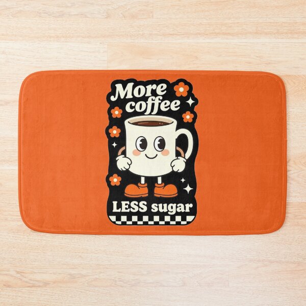 Item preview, More Coffee Less Sugar Funny Vintage Cartoon Mug T-Shirt | Retro 70s Coffee Art designed and sold by BLUESKY11a.