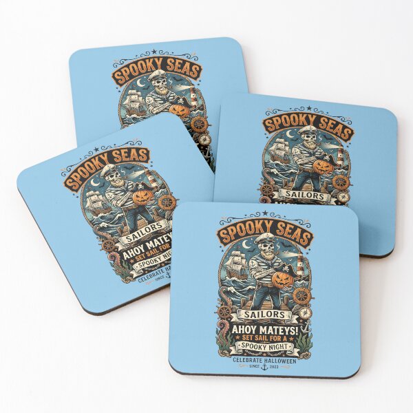 Item preview, Spooky seas - Set sail for a spooky night - Halloween for sailors designed and sold by ParadoxParadox.