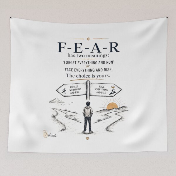 Item preview, F-E-A-R – Forget Everything And Run or Face Everything And Rise | Motivational Courage Quote designed and sold by DesignerThreads.