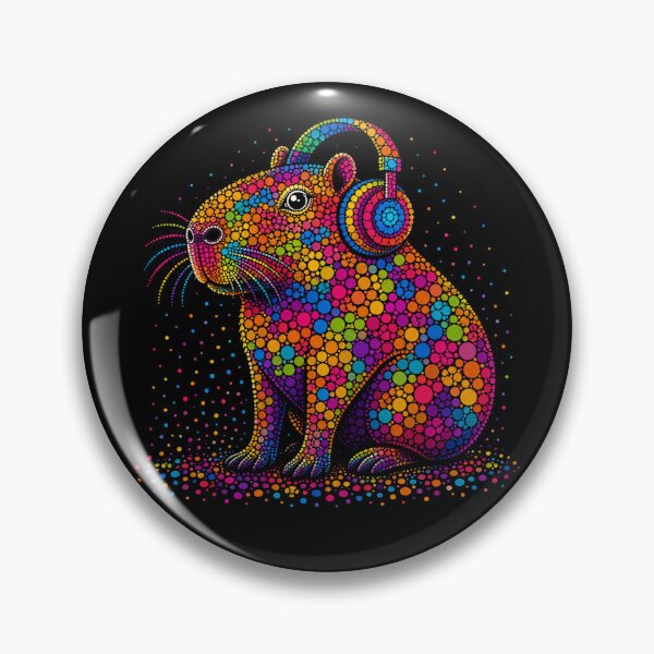 Item preview, Funny Capybara Dots Art Animal Lovers designed and sold by Moizento.