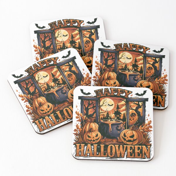 Item preview, Happy Halloween Spooky Cauldron Pumpkins Spooky Season Artwork designed and sold by GrinGalore.