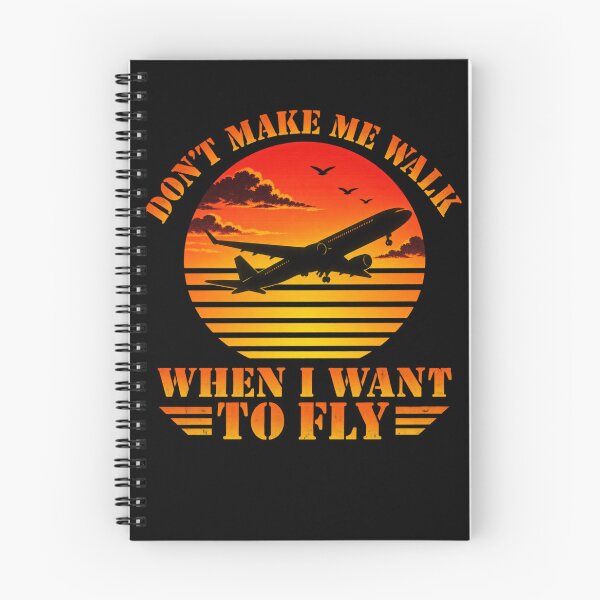 Item preview, Don't Make Me Walk When I Want to Fly - Retro Aviation Motivational Quote designed and sold by MadeByMira.
