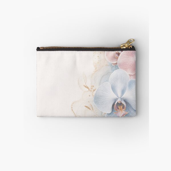 Item preview, Elegant Pastel Blue and Pink Orchids with Gold designed and sold by AneissPiaf.