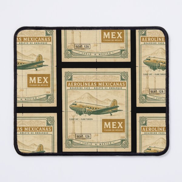 Item preview, Mexico City Vintage DC‑3 Mid‑Century Travel Stamp designed and sold by stickercuffs.