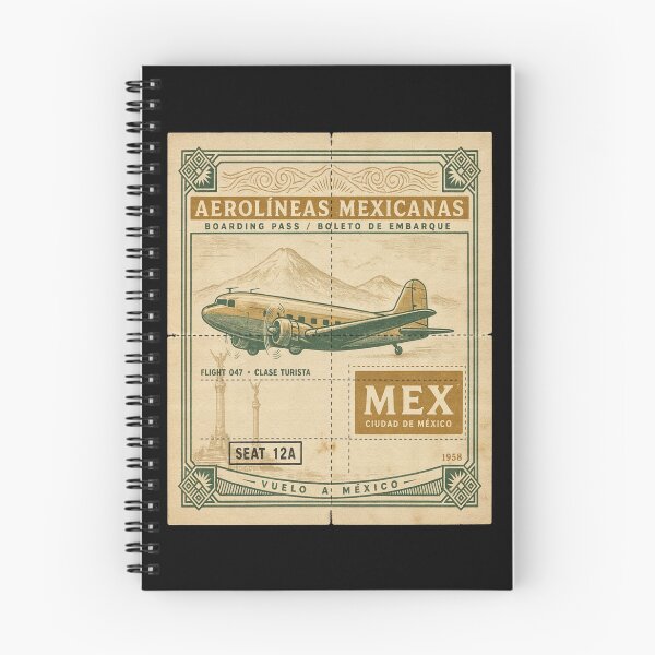 Item preview, Mexico City Vintage DC‑3 Mid‑Century Travel Stamp designed and sold by stickercuffs.