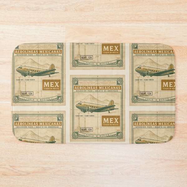 Item preview, Mexico City Vintage DC‑3 Mid‑Century Travel Stamp designed and sold by stickercuffs.