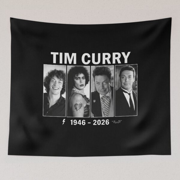 Item preview, RIP Tim Curry 1946-2026, Tim Curry, Frank N Furter Rocky Horror Picture Show, RIP Tim Curry Memorial, 1946 2026 Tim Curry Tribute designed and sold by ScribbleWonder.