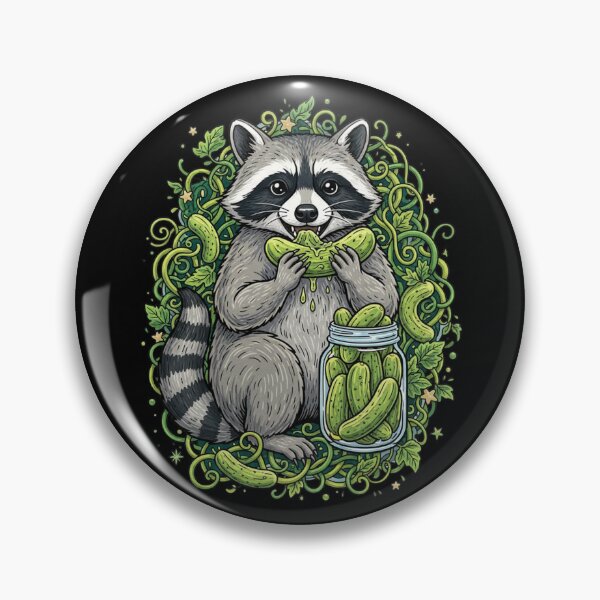 Item preview, Raccoon Eating Pickles designed and sold by Positive&FunnyThings.