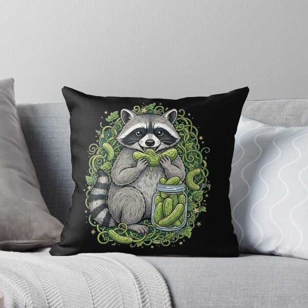Item preview, Raccoon Eating Pickles designed and sold by Positive&FunnyThings.