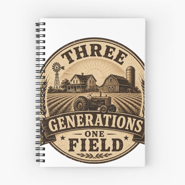 Item preview, Three Generations One Field - Vintage Farmer Tractor T-Shirt designed and sold by Haque Designs.