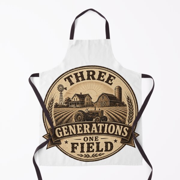Item preview, Three Generations One Field - Vintage Farmer Tractor T-Shirt designed and sold by Haque Designs.