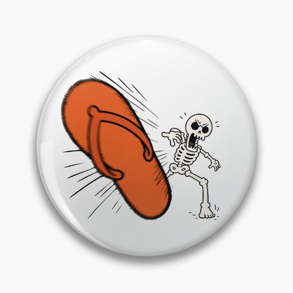 Item preview, Skeleton vs Flying Flip Flop Halloween designed and sold by MonkiFlipp.