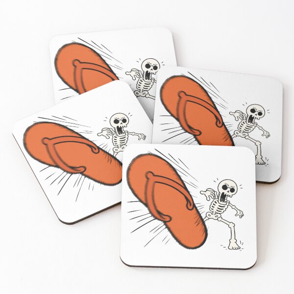 Item preview, Skeleton vs Flying Flip Flop Halloween designed and sold by MonkiFlipp.