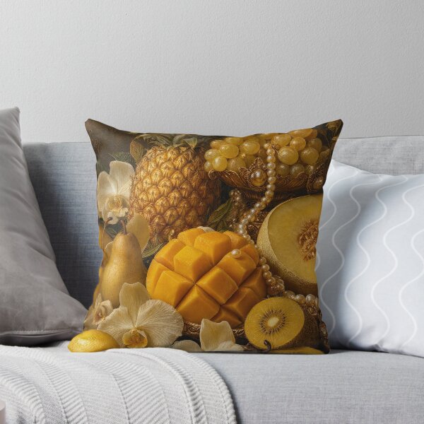 Item preview, Moody Botanical Still Life Pineapple Melon Tropical Fruit Print designed and sold by DMarquiseArt.