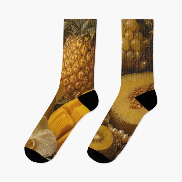 Item preview, Moody Botanical Still Life Pineapple Melon Tropical Fruit Print designed and sold by DMarquiseArt.