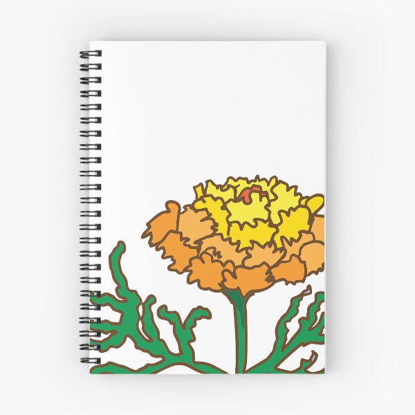 Item preview, Yellow Marigold Flower Vector Illustration Isolated on White Background designed and sold by Art99ThaiShop.
