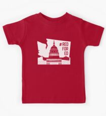 Red for Ed Washington Kids Tee