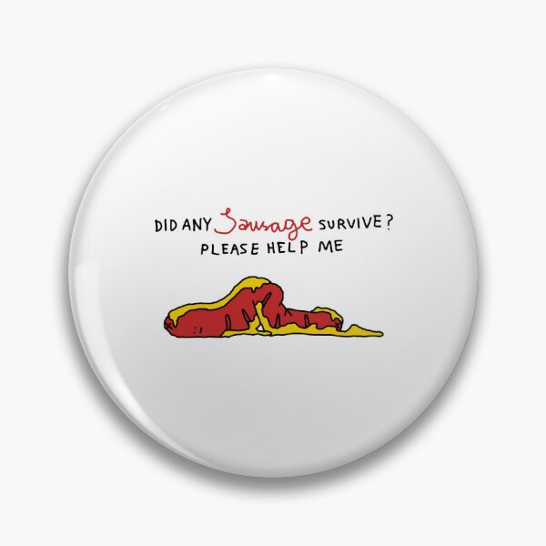 Item preview, Sausage Survivor Funny Fast Food Hotdog Comic Art designed and sold by Errorclubmeme.