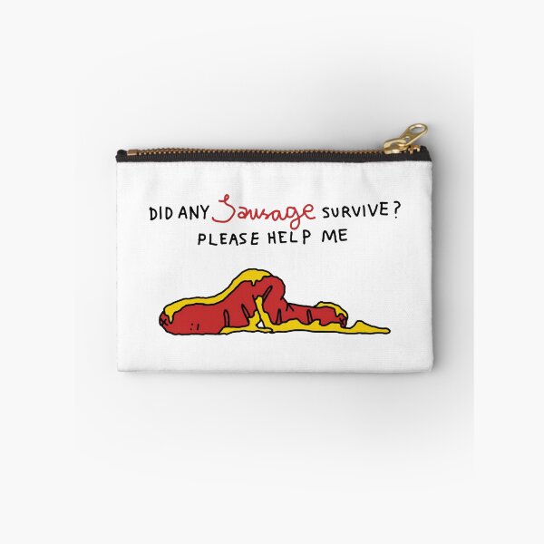 Item preview, Sausage Survivor Funny Fast Food Hotdog Comic Art designed and sold by Errorclubmeme.