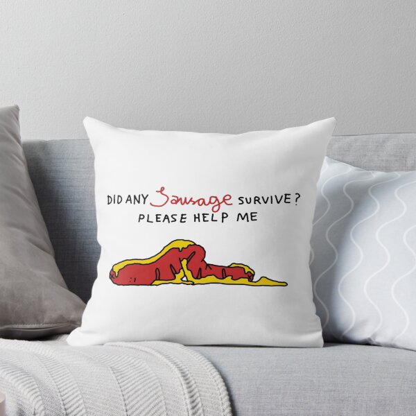 Item preview, Sausage Survivor Funny Fast Food Hotdog Comic Art designed and sold by Errorclubmeme.
