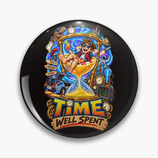 Item preview, Time Well Spent Funny Cartoon designed and sold by takeitliterally.com.