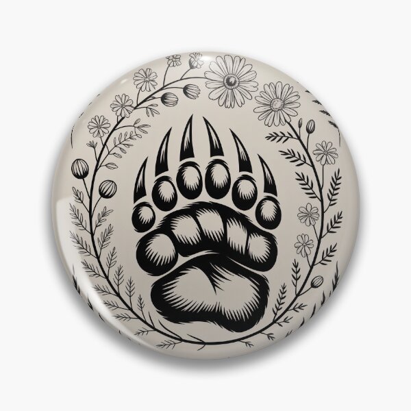 Item preview, Bear Paw Floral Wreath Illustration designed and sold by NuvoraNest.