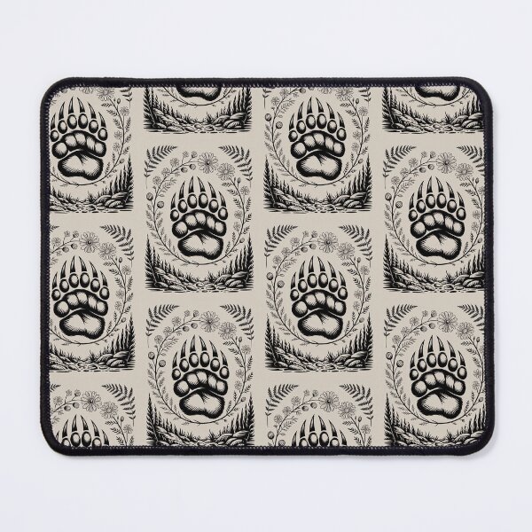 Item preview, Bear Paw Floral Wreath Illustration designed and sold by NuvoraNest.
