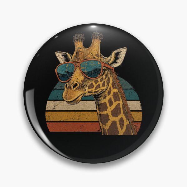 Item preview, Retro Cool Giraffe Wearing Vintage Sunglasses designed and sold by Moizento.