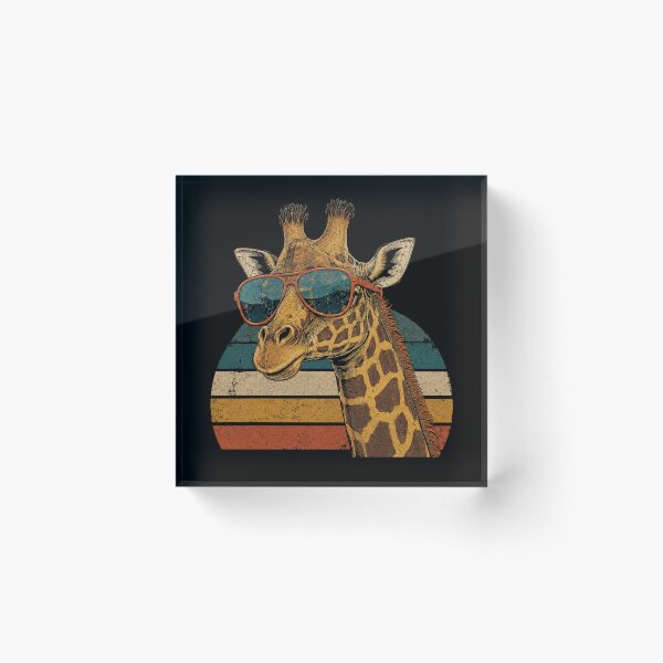 Item preview, Retro Cool Giraffe Wearing Vintage Sunglasses designed and sold by Moizento.