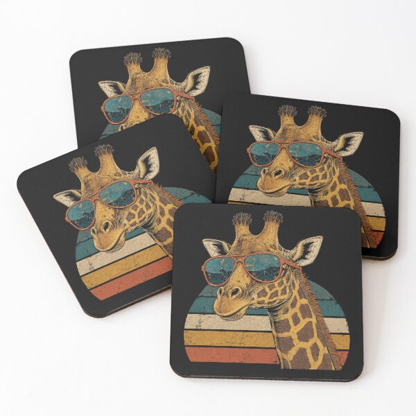 Item preview, Retro Cool Giraffe Wearing Vintage Sunglasses designed and sold by Moizento.