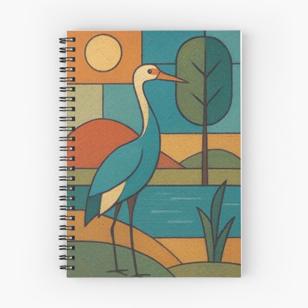 Item preview, Crane in Nature – A Geometric Illustration designed and sold by GalleryKauffeld.