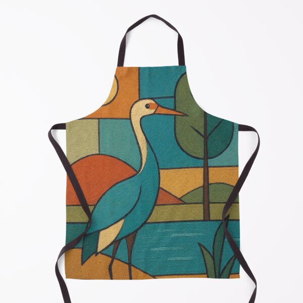 Item preview, Crane in Nature – A Geometric Illustration designed and sold by GalleryKauffeld.