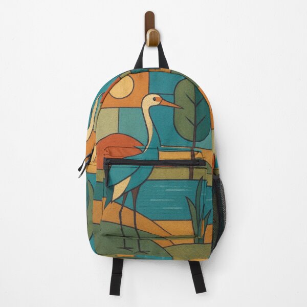 Item preview, Crane in Nature – A Geometric Illustration designed and sold by GalleryKauffeld.
