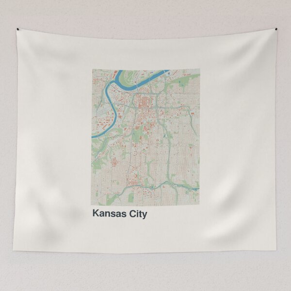 Item preview, Kansas City Minimalistic Map Art designed and sold by MapsNerd.