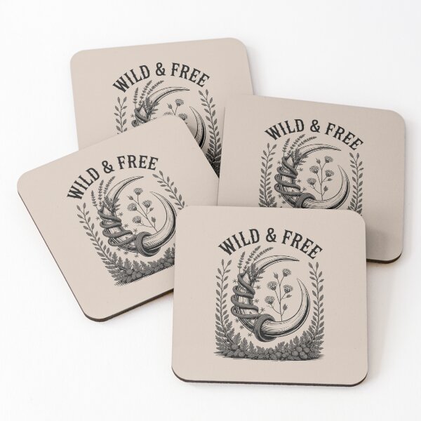 Item preview, Wild and Free Crescent Moon Illustration designed and sold by NuvoraNest.