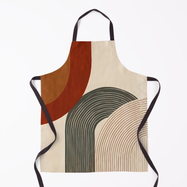 Item preview, Mid-Century Geometric Shapes Abstract Arches - Two Tone Earthy - Terracotta Retro Modernist Line Art designed and sold by GrinGalore.